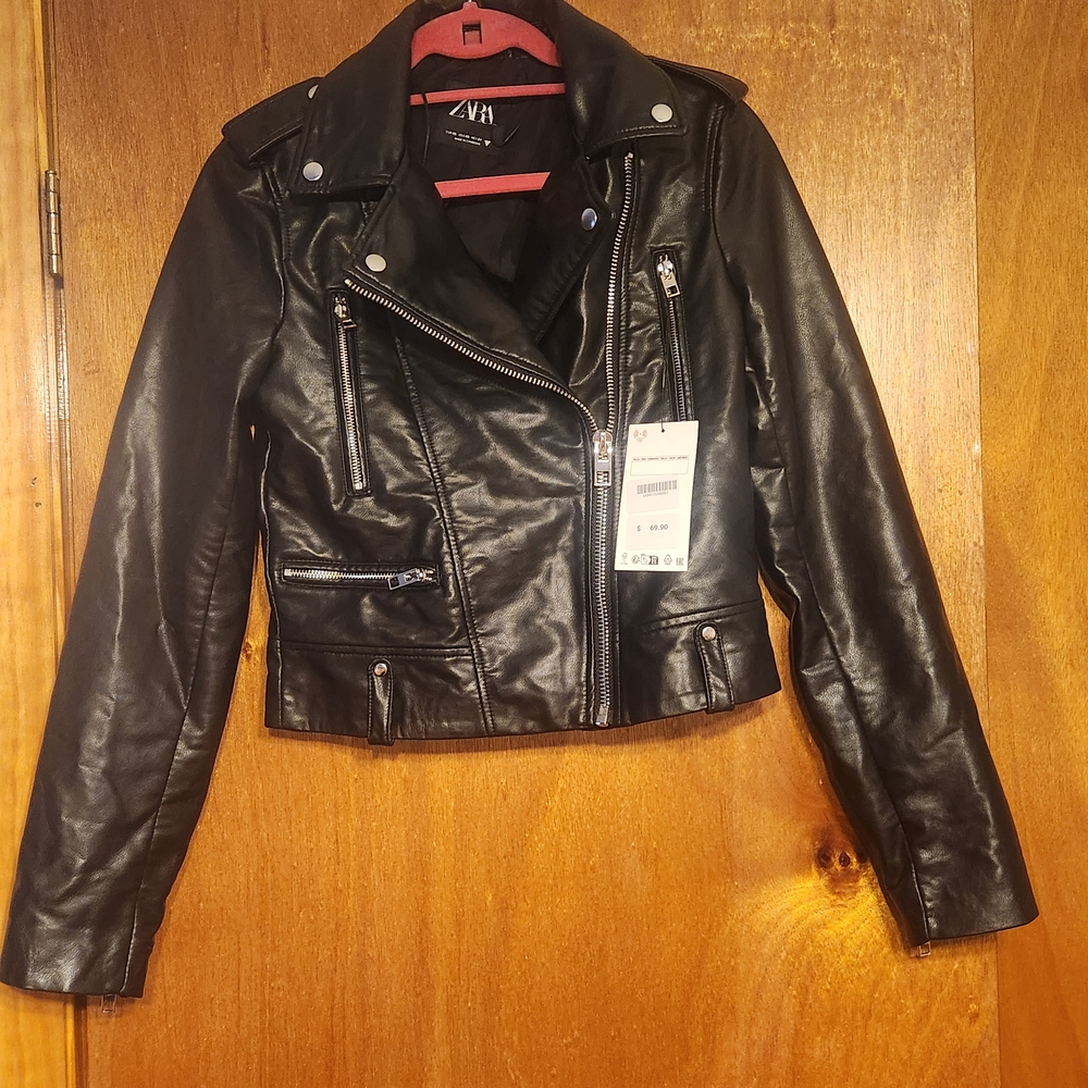 Zara Women's Pleather Jacket size XS